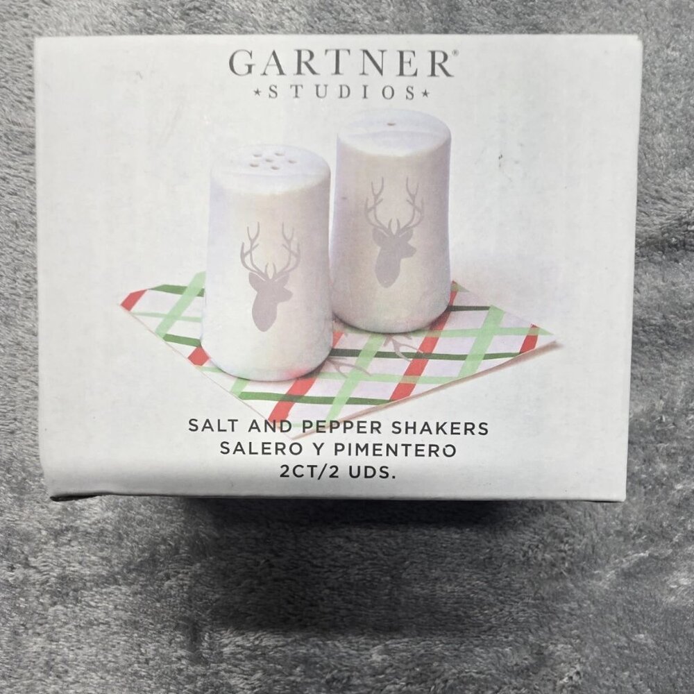 Gartner Studios Ceramic Salt & Pepper Shakers‎ Buck Head Set Of 2 Kitchen